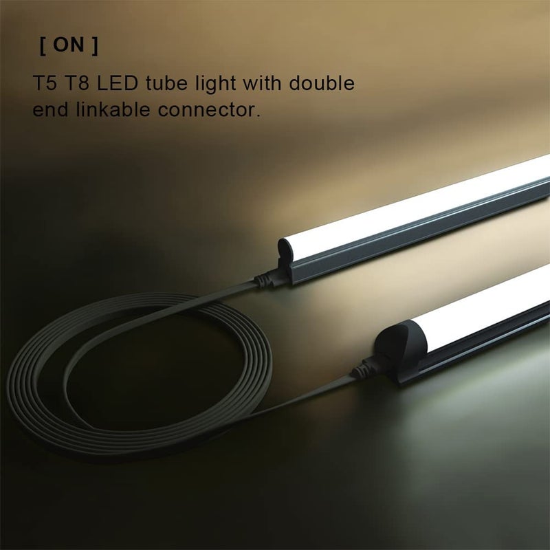 SHOPLED (4-Pack) 6FT T5 T8 LED Shop Light Connecting Wire, Dual-Ended Linkable Cable Cords for LED Tube Light Fixture, Ceiling Lamp, 4-Pack - Image 4